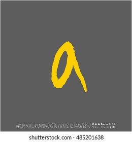 Alphabet & number / handwriting - vector