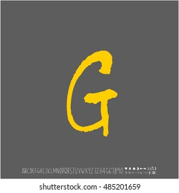 Alphabet & number / handwriting - vector