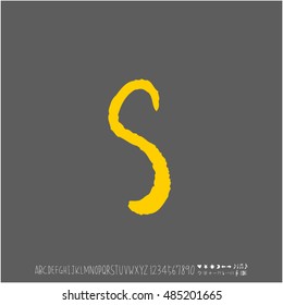 Alphabet & number / handwriting - vector