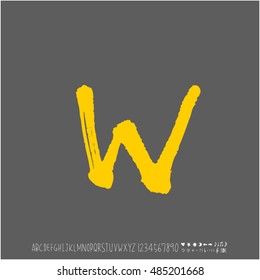 Alphabet & number / handwriting - vector