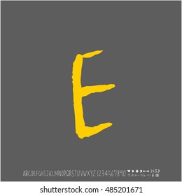 Alphabet & number / handwriting - vector