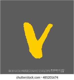 Alphabet & number / handwriting - vector
