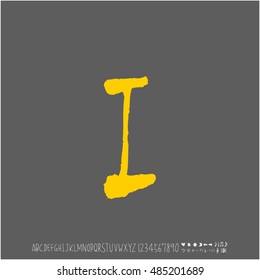 Alphabet & number / handwriting - vector