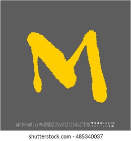 Alphabet & number / handwriting - vector
