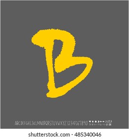 Alphabet & number / handwriting - vector