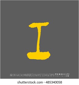 Alphabet & number / handwriting - vector