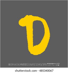 Alphabet & number / handwriting - vector
