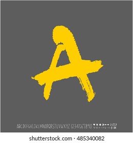 Alphabet & number / handwriting - vector