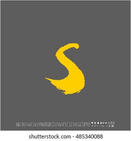 Alphabet & number / handwriting - vector