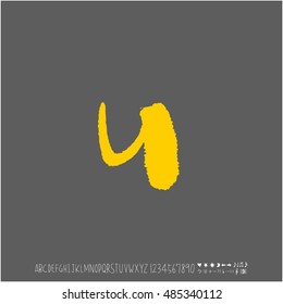 Alphabet & number / handwriting - vector