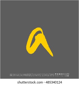 Alphabet & number / handwriting - vector