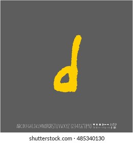 Alphabet & number / handwriting - vector
