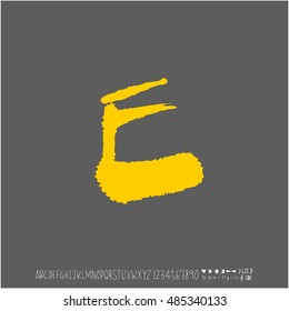 Alphabet & number / handwriting - vector