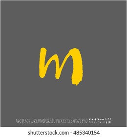 Alphabet & number / handwriting - vector