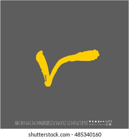 Alphabet & number / handwriting - vector