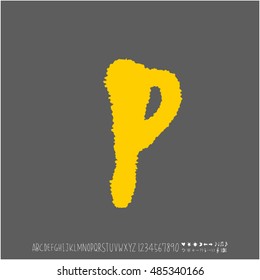 Alphabet & number / handwriting - vector