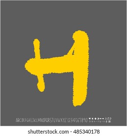 Alphabet & number / handwriting - vector