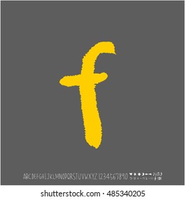 Alphabet & number / handwriting - vector