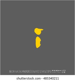 Alphabet & number / handwriting - vector