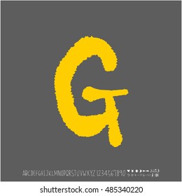 Alphabet & number / handwriting - vector