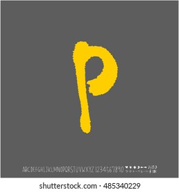 Alphabet & number / handwriting - vector