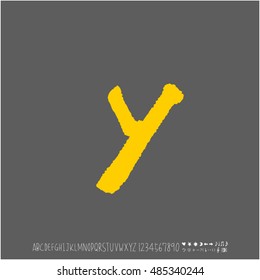 Alphabet & number / handwriting - vector