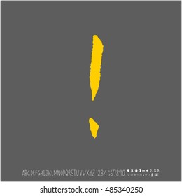 Alphabet & number / handwriting - vector