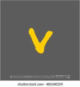 Alphabet & number / handwriting - vector