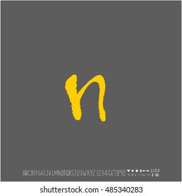 Alphabet & number / handwriting - vector
