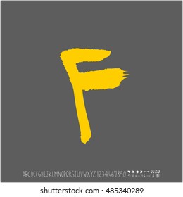 Alphabet & number / handwriting - vector
