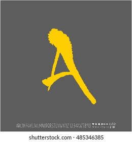 Alphabet & number / handwriting - vector