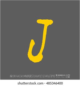 Alphabet & number / handwriting - vector