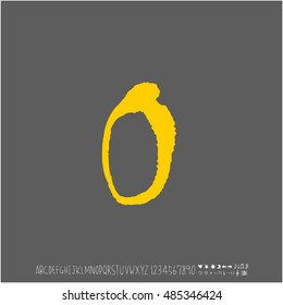 Alphabet & number / handwriting - vector