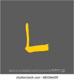 Alphabet & number / handwriting - vector