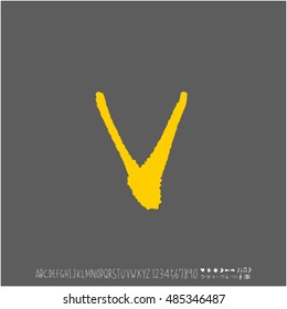 Alphabet & number / handwriting - vector