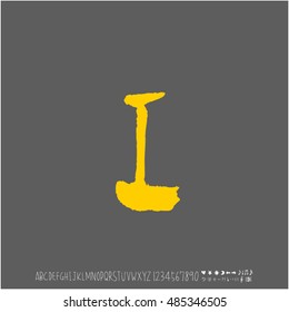 Alphabet & number / handwriting - vector