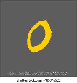 Alphabet & number / handwriting - vector
