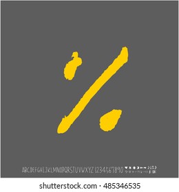 Alphabet & number / handwriting - vector