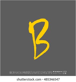 Alphabet & number / handwriting - vector
