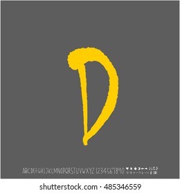 Alphabet & number / handwriting - vector
