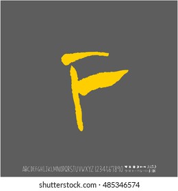 Alphabet & number / handwriting - vector