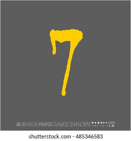Alphabet & number / handwriting - vector