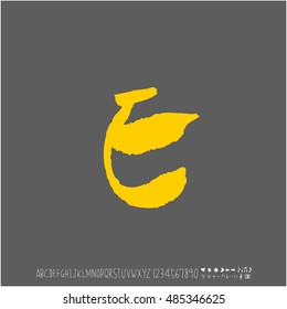 Alphabet & number / handwriting - vector