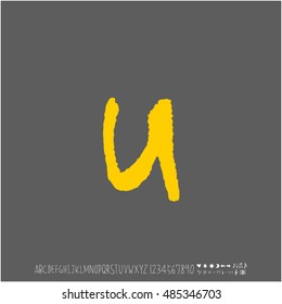 Alphabet & number / handwriting - vector