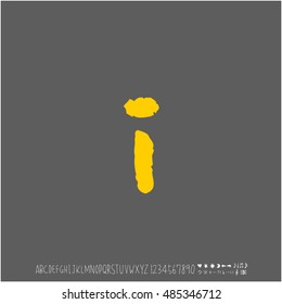 Alphabet & number / handwriting - vector
