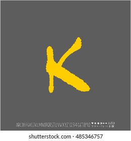 Alphabet & number / handwriting - vector