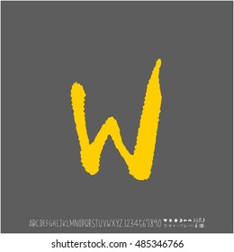 Alphabet & number / handwriting - vector