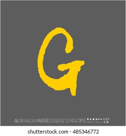 Alphabet & number / handwriting - vector