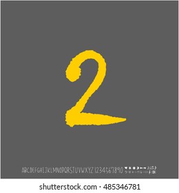 Alphabet & number / handwriting - vector