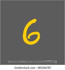 Alphabet & number / handwriting - vector